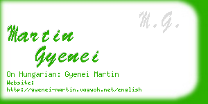 martin gyenei business card